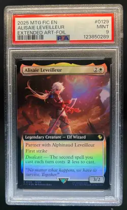 2025 MTG FIC EN Alisaie Leveilleur Extended Art Foil #0129 PSA 9 Mint - Image 1