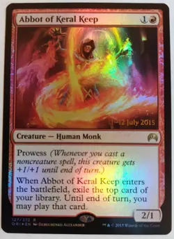 Abbot of Keral Keep * Foil * Prerelease Date Stamped * MTG * Near Mint * - Image 1