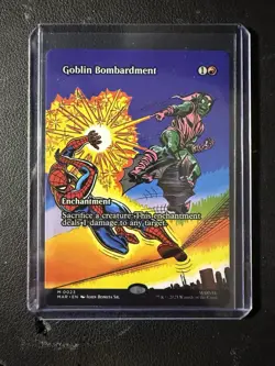 Goblin Bombardment Magic the Gathering Marvels Spider-Man Mythic Borderless #23 - Image 1