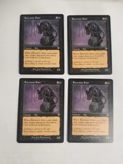 MTG Playset 4x Ravenous Rats (Invasion/Black/C) - BGM - Image 1