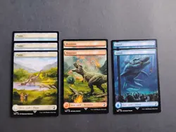 Full Art Land; Lot of 7; Universes Beyond: Jurassic World Collection - Image 1