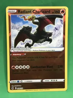 RADIANT CHARIZARD #020/159 Crown Zenith Rare English 2023 Pokemon TCG - Image 1