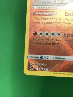 RADIANT CHARIZARD #020/159 Crown Zenith Rare English 2023 Pokemon TCG - Image 3