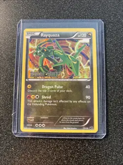 Rayquaza Pokemon Card 11/20 Stamped Dragon Vault Holo - Image 1