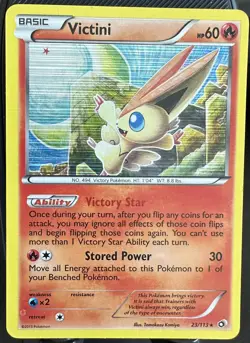 Victini 23/113 - Pokemon Legendary Treasures Holo Rare Card - Image 1