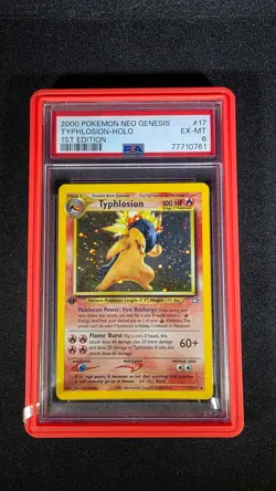 2000 Pokemon Neo Genesis Typhlosion Holo PSA 6 17/111 1st Edition T-17 - Image 1