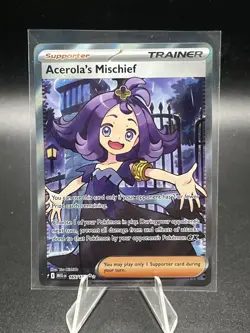 Pokemon TCG Mega Evolution 165/132 Acerola's Mischief Illustration Rare - Image 1