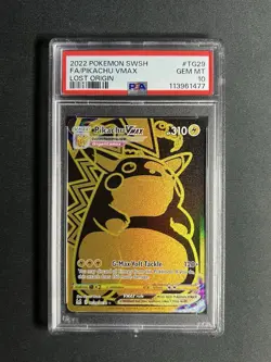 2022 POKEMON SWORD & SHIELD LOST ORIGIN #TG29 PIKACHU VMAX FULL ART PSA 10 - Image 1