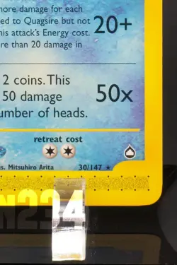 Pokemon TCG Card - Quagsire 30/147 Aquapolis Rare - Image 5