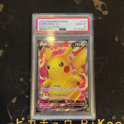 2020 POKEMON SWORD & SHIELD VIVID VOLTAGE #170 FULL ART/PIKACHU V PSA 10 - Image 1