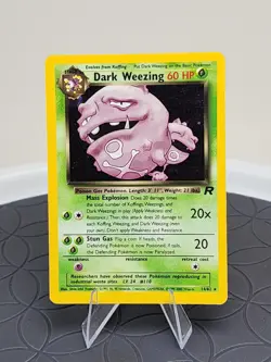 Pokemon TCG Dark Weezing Team Rocket Card Holo Rare Near MINT Condition - Image 1