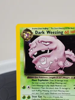 Pokemon TCG Dark Weezing Team Rocket Card Holo Rare Near MINT Condition - Image 2