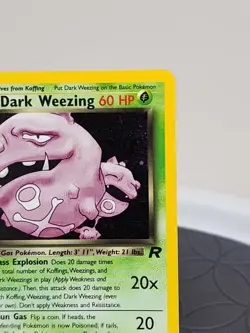 Pokemon TCG Dark Weezing Team Rocket Card Holo Rare Near MINT Condition - Image 3