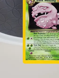 Pokemon TCG Dark Weezing Team Rocket Card Holo Rare Near MINT Condition - Image 4