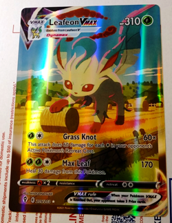 Leafeon VMAX Jumbo Full Art Custom Fan Made Pokemon Card Holo Foil - Image 1