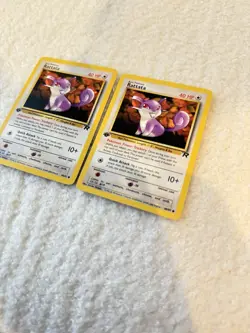Rattata 66/82 -1st Edition- Team Rocket Pokemon Card Lot Of 2 In Good Condition! - Image 2