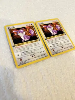 Rattata 66/82 -1st Edition- Team Rocket Pokemon Card Lot Of 2 In Good Condition! - Image 3