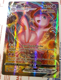 Mew VMAX Jumbo Full Art Custom Fan Made Pokemon Card Holo Foil - Image 1