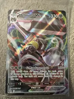 Melmetal VMAX Pokemon Card Gigantamax G-Max Juggernaut Holofoil - Image 1