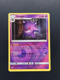 Gengar 38/111 SM Crimson Invasion Reverse Holo Rare Pokemon TCG Card LP - Image 1