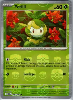 Petilil 006/086 Common - Pokemon TCG SV: Black Bolt - Masterball (NM) - Image 1