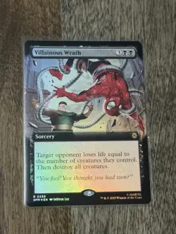 MTG FOIL Villainous Wrath Rare Spider-Man NM R0259 - Image 1