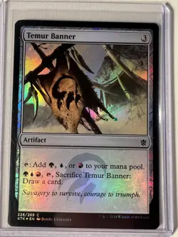 FOIL Temur Banner x1 Khans of Tarkir x1 Magic the Gathering MTG - Image 1