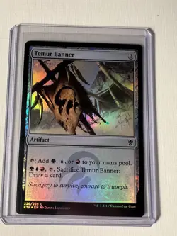 FOIL Temur Banner x1 Khans of Tarkir x1 Magic the Gathering MTG - Image 2