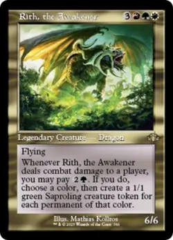 Rith, the Awakener (Retro Frame) -Foil Near Mint MTG Dominaria Remastered - Image 1