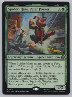 MTG - FOIL Spider-Ham, Peter Porker - Marvel's Spider-Man (SPM) -r555 - Image 1