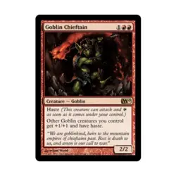 WOTC MtG M10 Goblin Chieftain (R) VG - Image 1