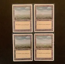 Magic: The Gathering Plains (C) MTG 1995 4th edition x4 - Image 1