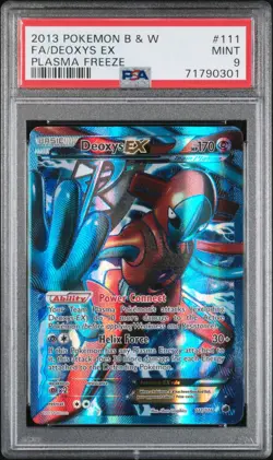 2013 POKEMON B&W PLASMA FREEZE #111 FULL ART/DEOXYS EX PSA 9 - Image 1