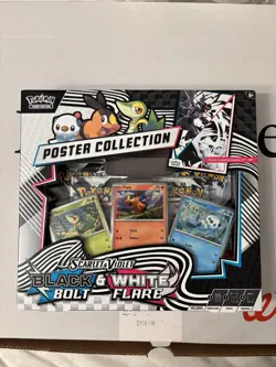 Pokemon Scarlet & Violet Black Bolt & White Flare Poster Collection NEW! SEALED! - Image 2