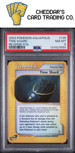 2003 Pokemon Aquapolis Time Shard Reverse Foil #135 PSA 8 (New Cert!) - Image 1