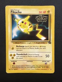 Pikachu (Movie Promo) 04/53 Wotc Promo Regular Black Star Promo Pokemon - Image 1