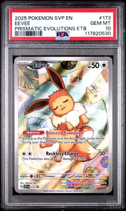 2025 POKEMON SVP EN EEVEE PRISMATIC EVOLUTIONS ETB #173 PSA 10 - Image 1