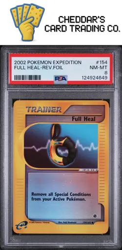 2002 Pokemon Expedition Full Heal-Rev.Foil #154 PSA 8 (New Cert!) - Image 1