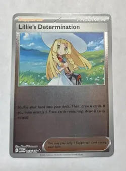 Lillie's Determination (Reverse Holo) 119/132 Uncommon Pokemon Mega Evolution - Image 3