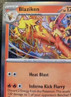 Blaziken 042/182 Holo Rare Scarlet & Violet: Destined Rivals Pokemon TCG - Image 2