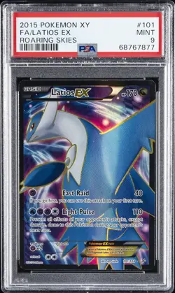 2015 POKEMON XY ROARING SKIES #101 FULL ART/LATIOS EX PSA 9 - Image 1
