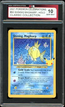2021 Pokemon Celebrations Classic Collection #66 Shining Magikarp KSA 10 Gem MT - Image 1