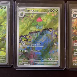 Pokemon 151 Bulbasaur 198/165 & Ivysaur 167/165 & Venusaur 166/165 NM English - Image 4