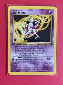 1999 Pokemon Jungle Mr. Mime 1st Edition #22/64 Non-Holo Rare LP+ - Image 1