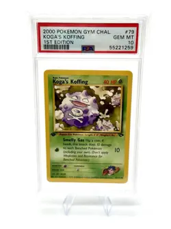 PSA 10 Pokemon Koga's Koffing #79 - 1st Edition Gym Challenge - Image 1