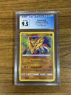 Pokemon ZAMAZENTA Vivid Voltage Amazing Rare 102/185 CGC 9.5! New CGC 10! - Image 1