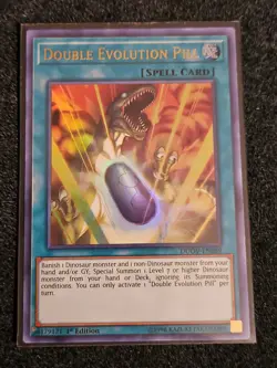 VLP Double Evolution Pill Ultra Rare 1St Edition DUOV-EN089 Yugioh Dinosaur - Image 1