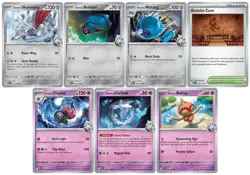 Steven’s Pokemon Card Lot x7 - Destined Rivals - Skarmory Carbinks Granite Cave - Image 1