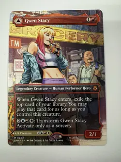 Gwen Stacy, SPM M 0202 (Scene Card), Magic: The Gathering, NM MTG Spider-Man - Image 1