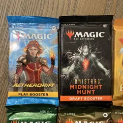 MTG Booster Pack Lot Of 7 (94 Cards Total) Ravinca Innistrad Zendikar SEALED NEW - Image 2
